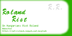roland rist business card